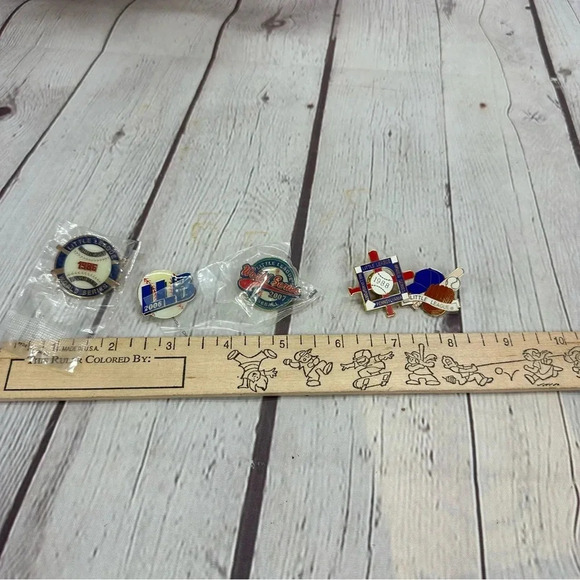 vintage little league world series hat cap pins set of 6 80s 90s-2000s baseball - Picture 2 of 10